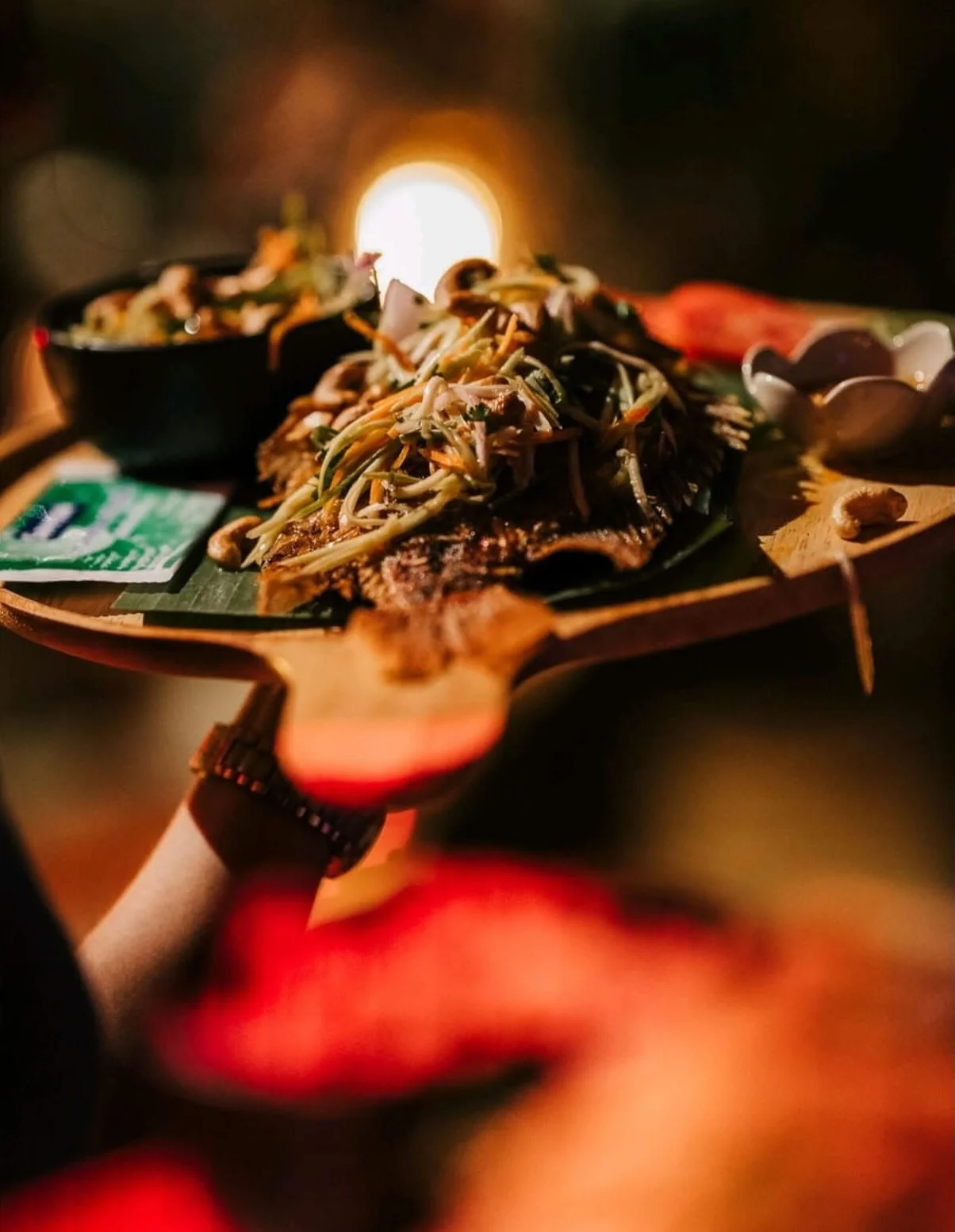 Candlelit dinner at L Alcove restaurant Koh Phangan Thailand