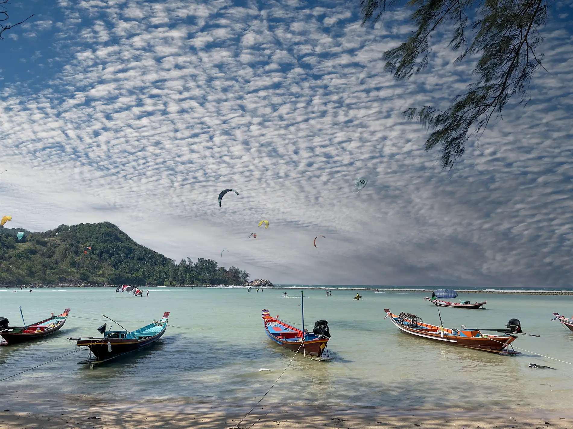Fishing boats at Chaloklum harbour Koh Phangan