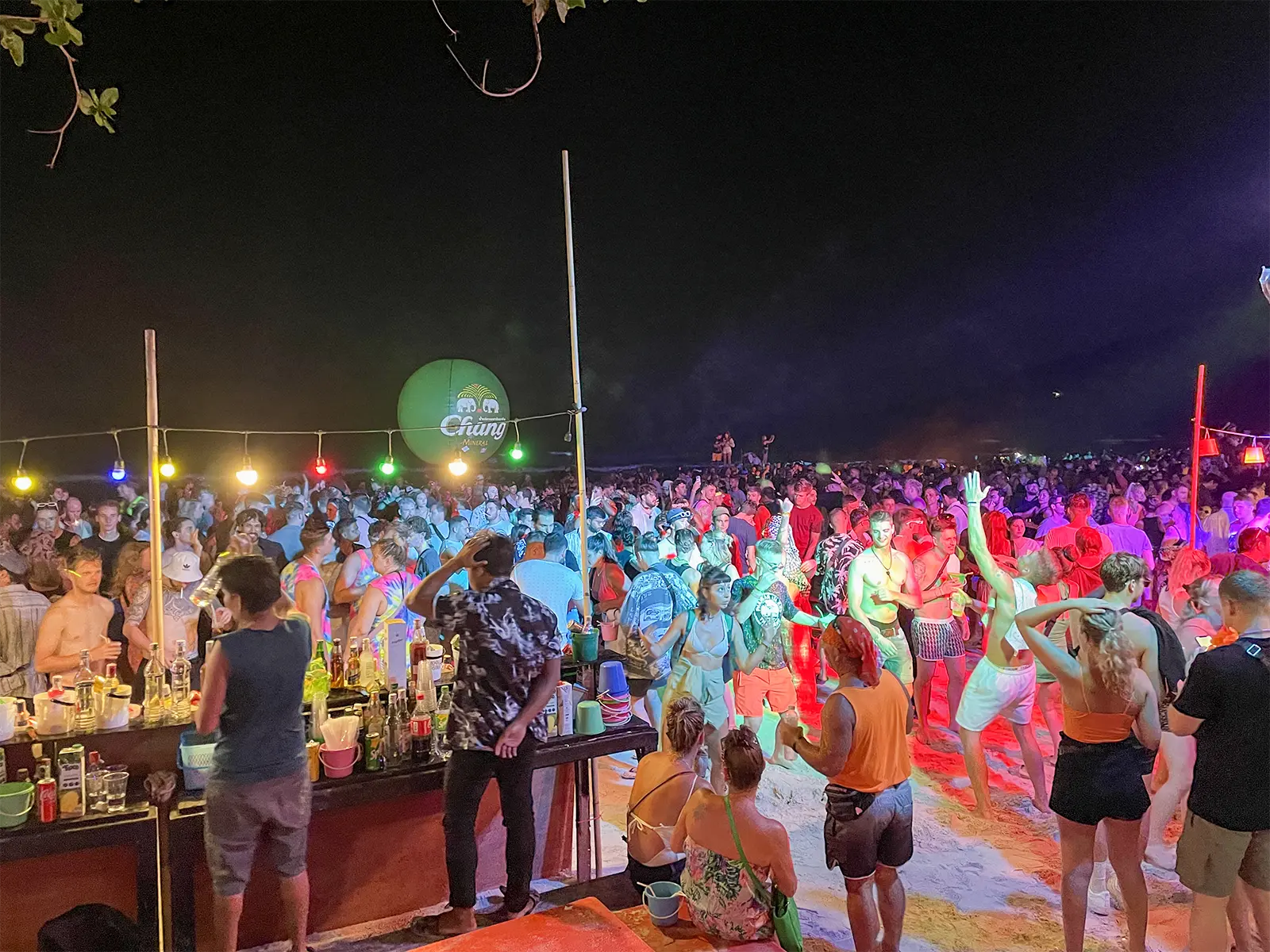 Full Moon Party on Haad Rin beach, Koh Phangan