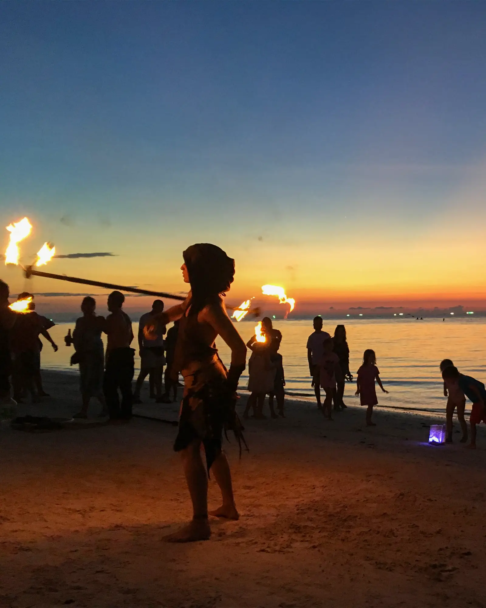 Sunset over Haad Yao beach, west coast of Koh Phangan