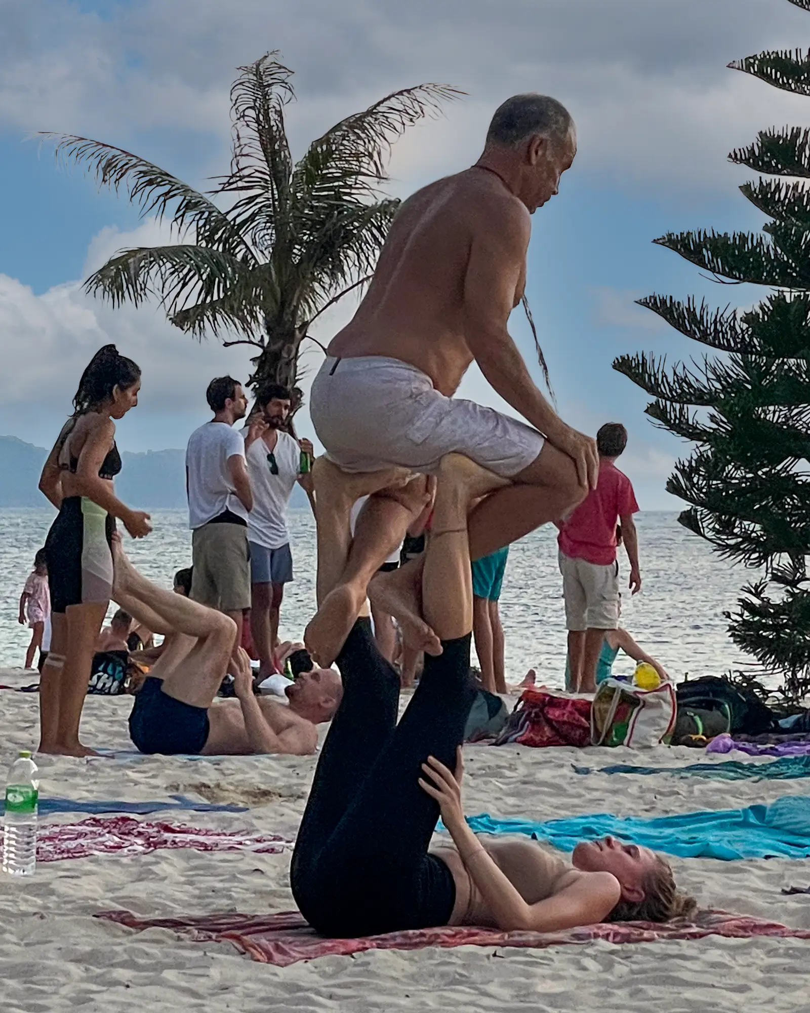Outdoor yoga session in Srithanu, Koh Phangan